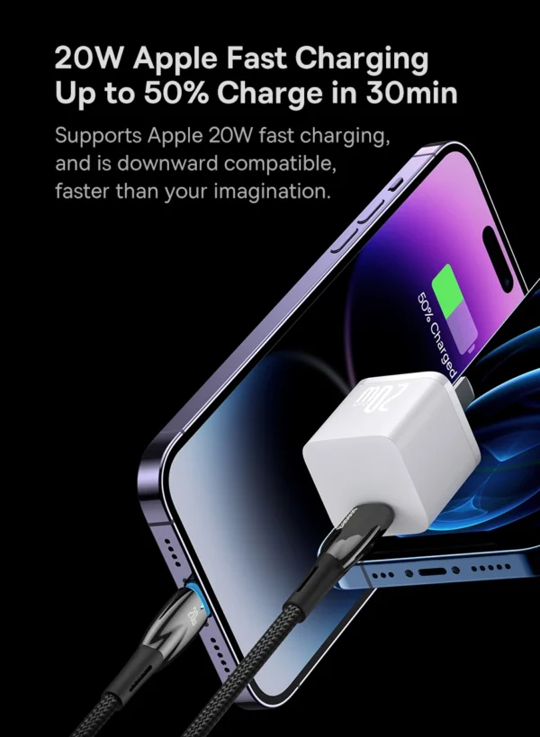 Cabo USB C para Lightning 20W Glimmer - Imagem 11