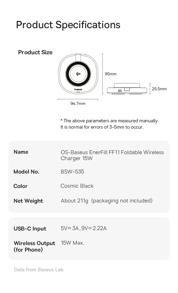 Carregador Magnético 15W Qi2 Dobrável EnerFill FF11 - Imagem 19