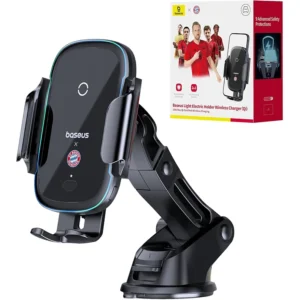 Suporte Veicular com Carregamento Sem Fio Baseus 15W Qi Bayern de Munique - Preto