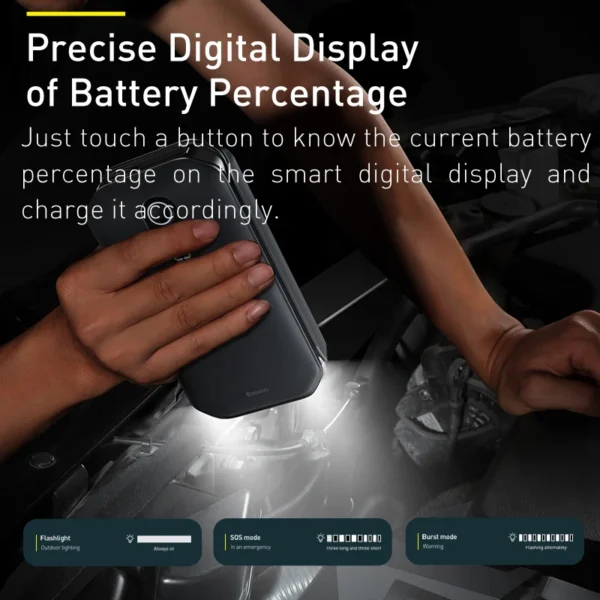 Auxiliar de Partida de Emergência com Display 12000mAh 1000A - Imagem 5