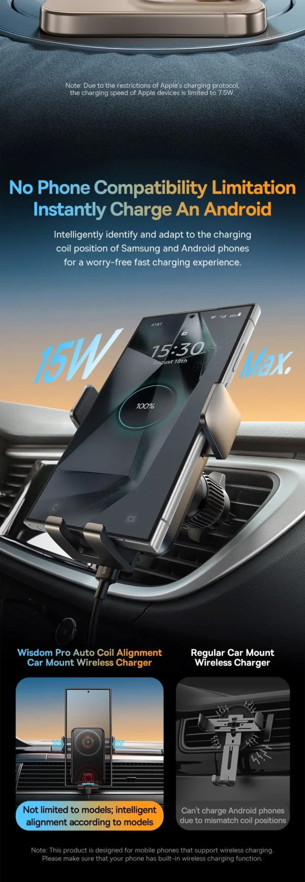 Suporte Veicular Wisdom Pro com Carregador Sem Fio - Imagem 22