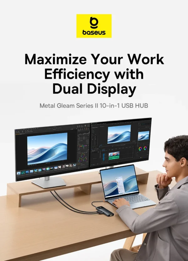 HUB USB C 10 em 1 120Hz com Botão - Imagem 16