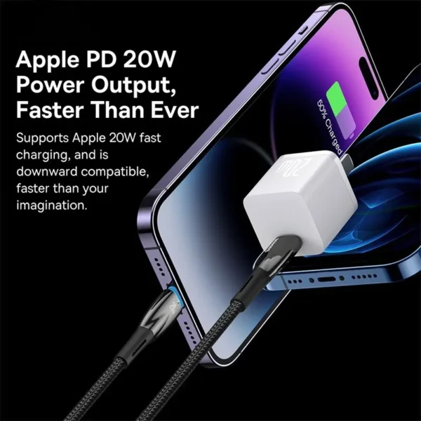Cabo USB C para Lightning 20W Glimmer - Imagem 2