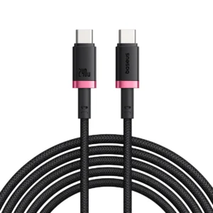 Cabo USB C Baseus 240W C Ultra Rápido Dura - Rosa