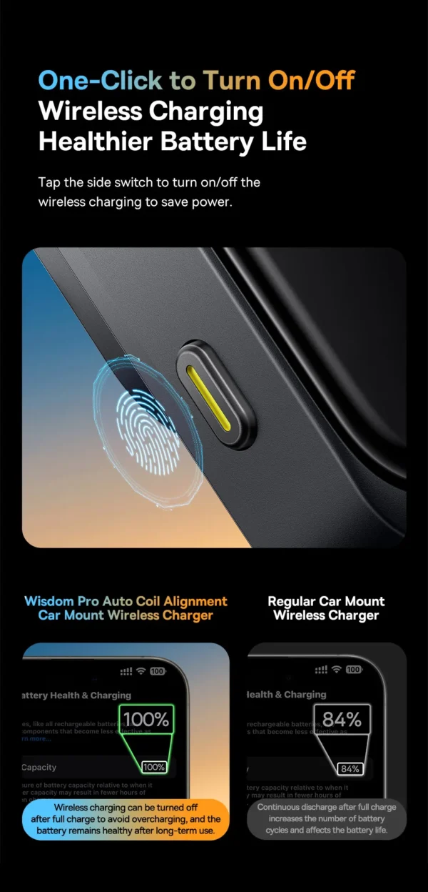 Suporte Veicular Wisdom Pro com Carregador Sem Fio - Imagem 10