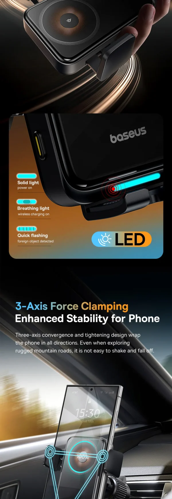 Suporte Veicular Wisdom Pro com Carregador Sem Fio - Imagem 24