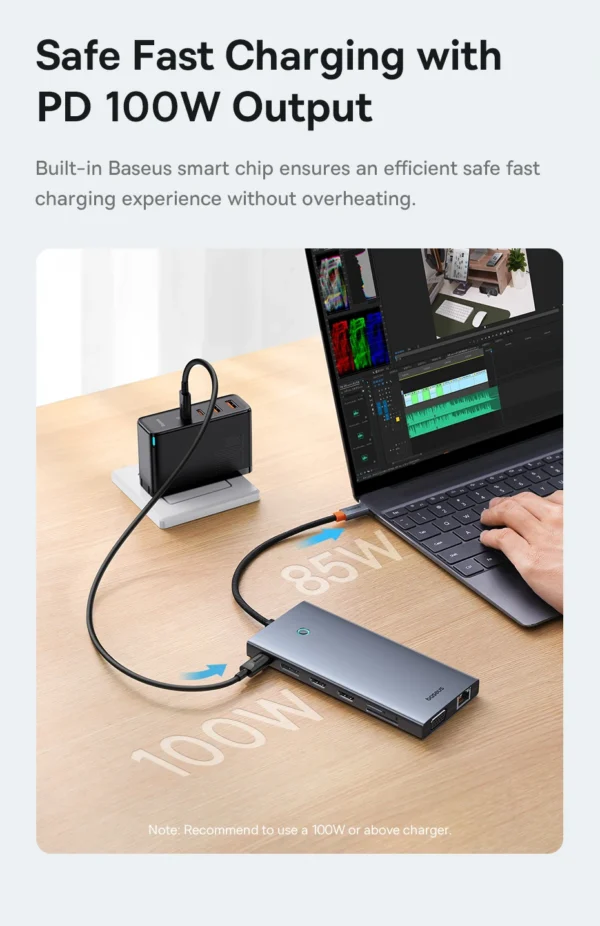 Hub USB C 13 em 1 PortalJoy 4 Telas - Imagem 17