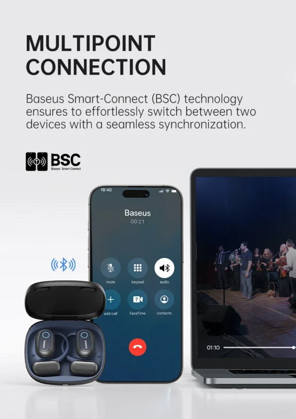 Fone de Ouvido Bluetooth 5.4 Bowie MF1 Orelha Aberta - Imagem 21