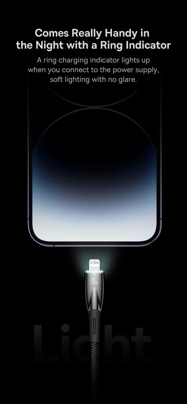 Cabo USB C para Lightning 20W Glimmer - Imagem 9