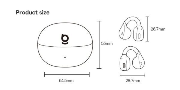 Fone de Ouvido Bluetooth 6.0 Orelha Aberta BC1 - Imagem 4