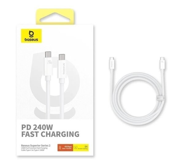 Cabo USB C 240W Ultra Rápido 8K 60Hz - Imagem 5
