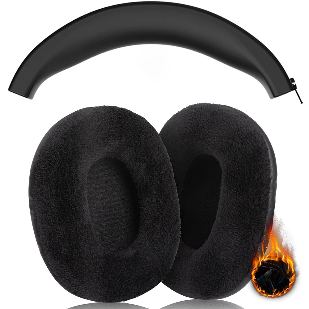 Almofadas Baseus para Headset Bowie H1/H1s/H1i/H1 Pro - Preto Veludo - Combo