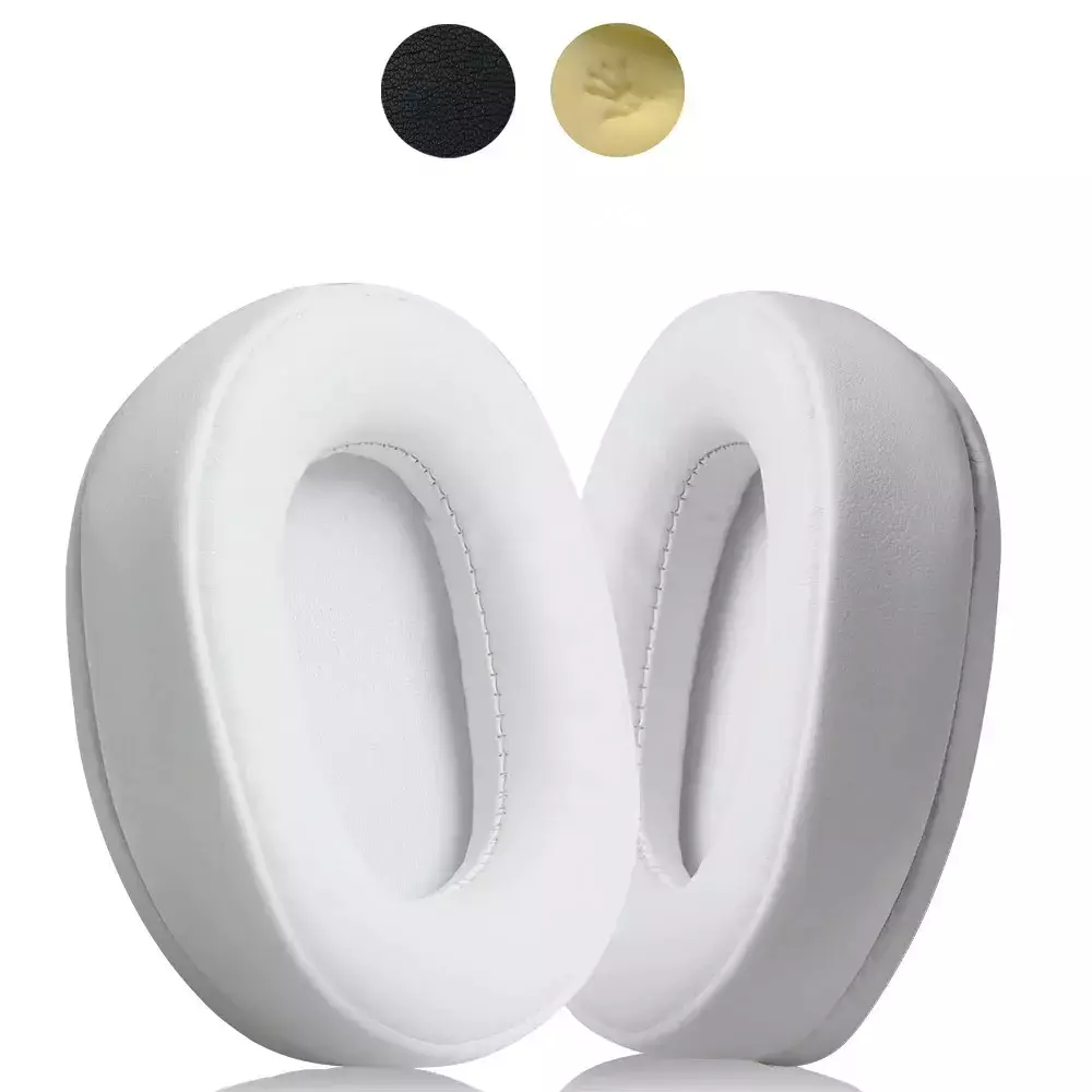 Almofadas Baseus para Headset Bowie H1/H1s/H1i/H1 Pro - Couro Branco