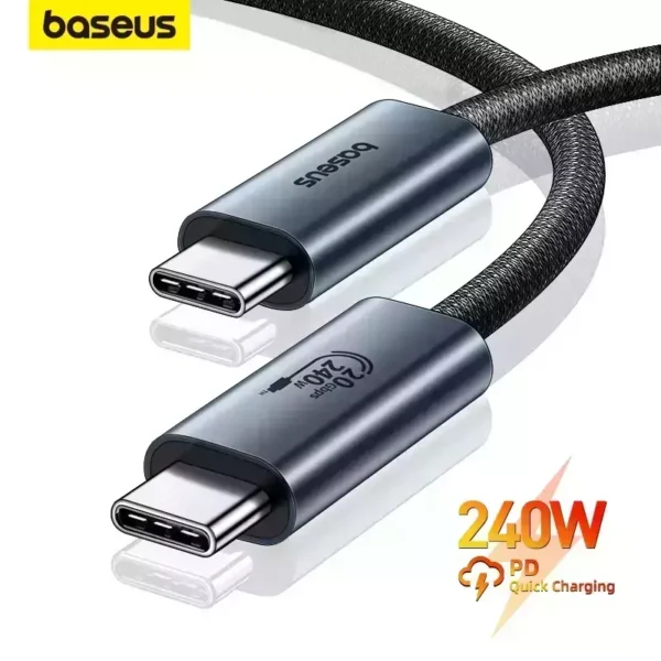 Cabo USB4 Tipo C 240W Carregamento Rápido - Imagem 2