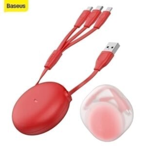 Cabo USB 3 em 1 Retrátil Silicone