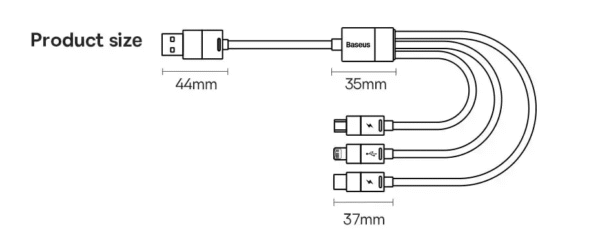 Cabo 3 em 1 USB de Carregamento Rápido 1,2m StarSpeed - Imagem 20