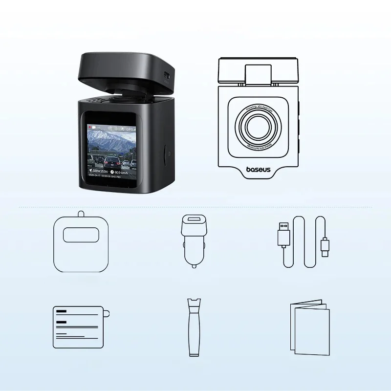 Câmera Veicular Inteligente Frontal 3K PrimeTrip Baseus VD1 - Frontal