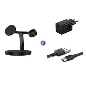 Carregador Magnético Baseus 3 em 1 20W - com Carregador 24W