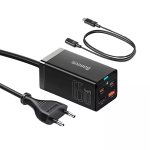 Carregador USB PD Baseus 65W GaN - Preto
