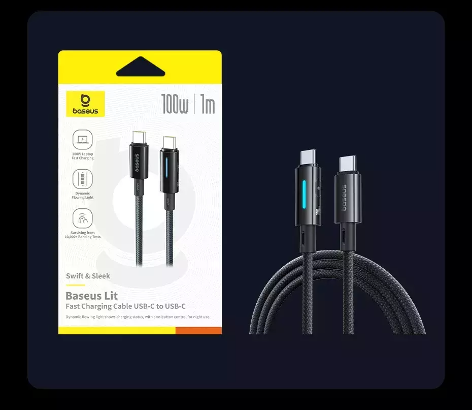 Cabo USB C 100W Carregamento Rápido Lit - Imagem 4