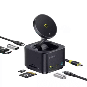 Hub Baseus 7 em 1 com Carregador Magnético MagPro II - Preto