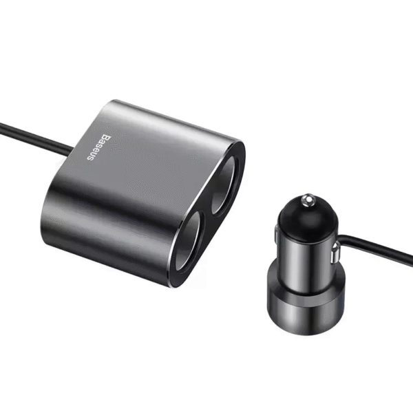 Carregador Veicular 4 em 1 Dual USB com Extensor Duplo 100W - Imagem 4