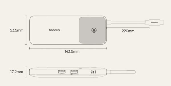 Hub USB C 6 em 1 Carregamento Duplo - Imagem 4