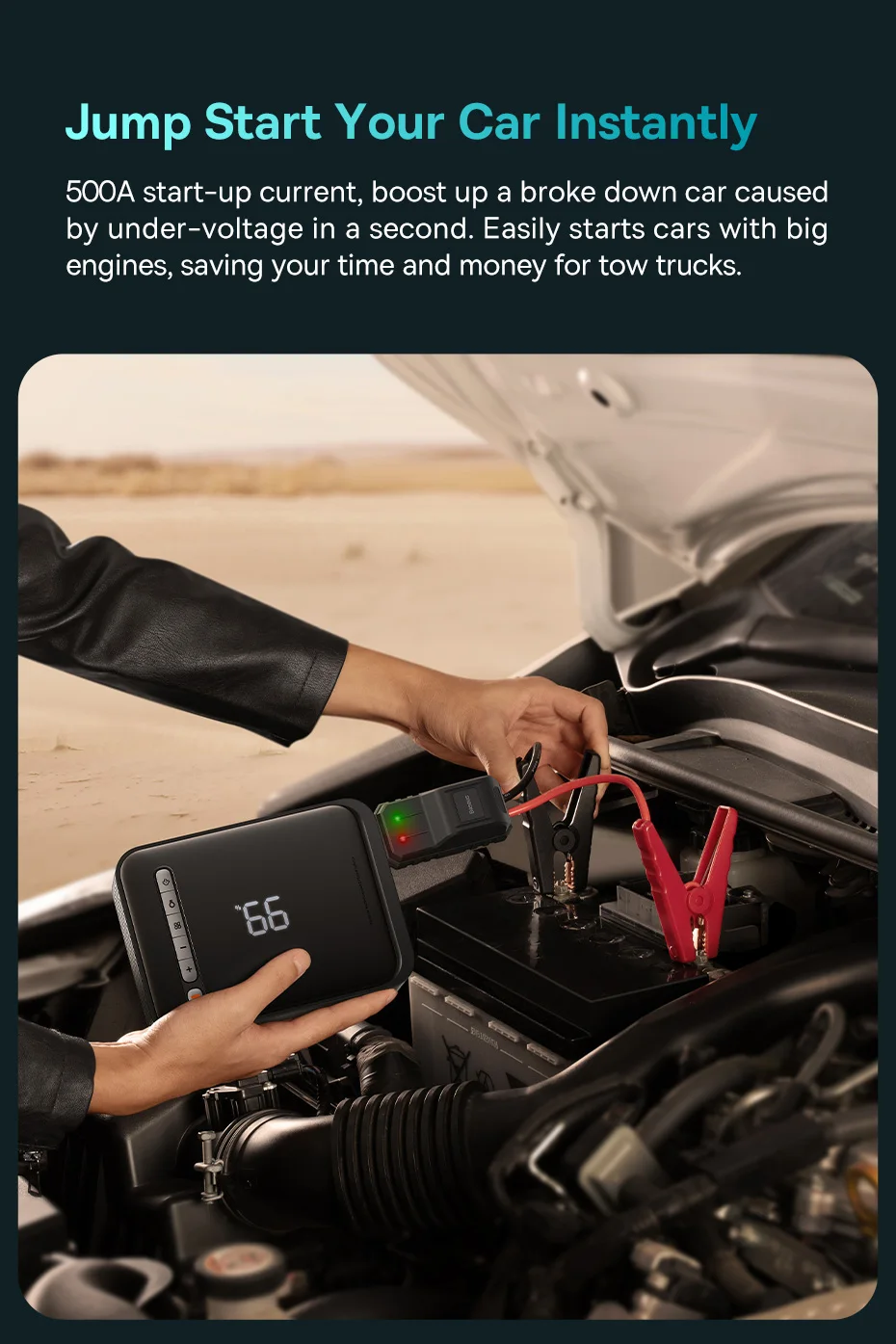 Compressor Portátil e Auxiliar de Partida 2 em 1 - Imagem 12