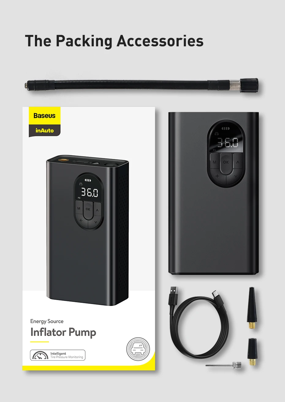 Compressor de Ar Portátil com Display Digital 150 PSI DC 12V - Imagem 3