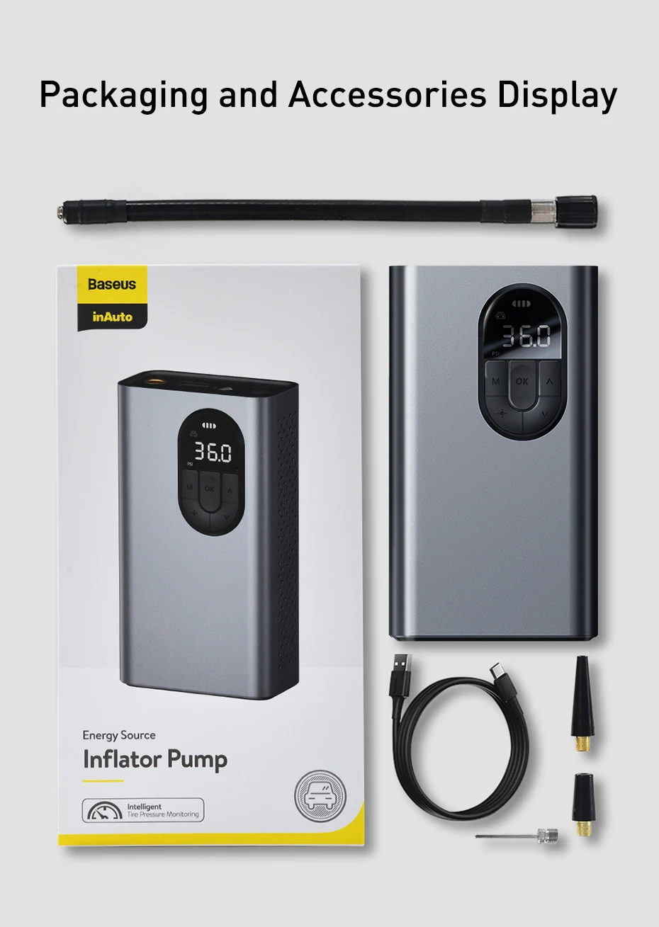 Compressor de Ar Portátil com Display Digital 150 PSI DC 12V - Imagem 4