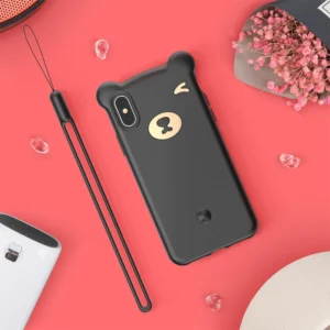 Capa Ursinho para iPhone XR e XS - Preto
