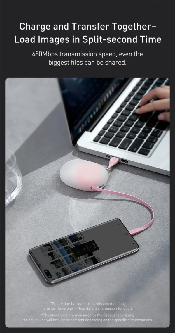 Cabo USB 3 em 1 Retrátil Silicone - Imagem 11