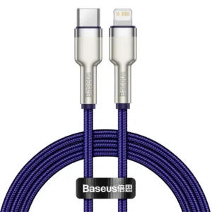 Cabo Baseus 20W Metal USB C para iPhone - Roxo
