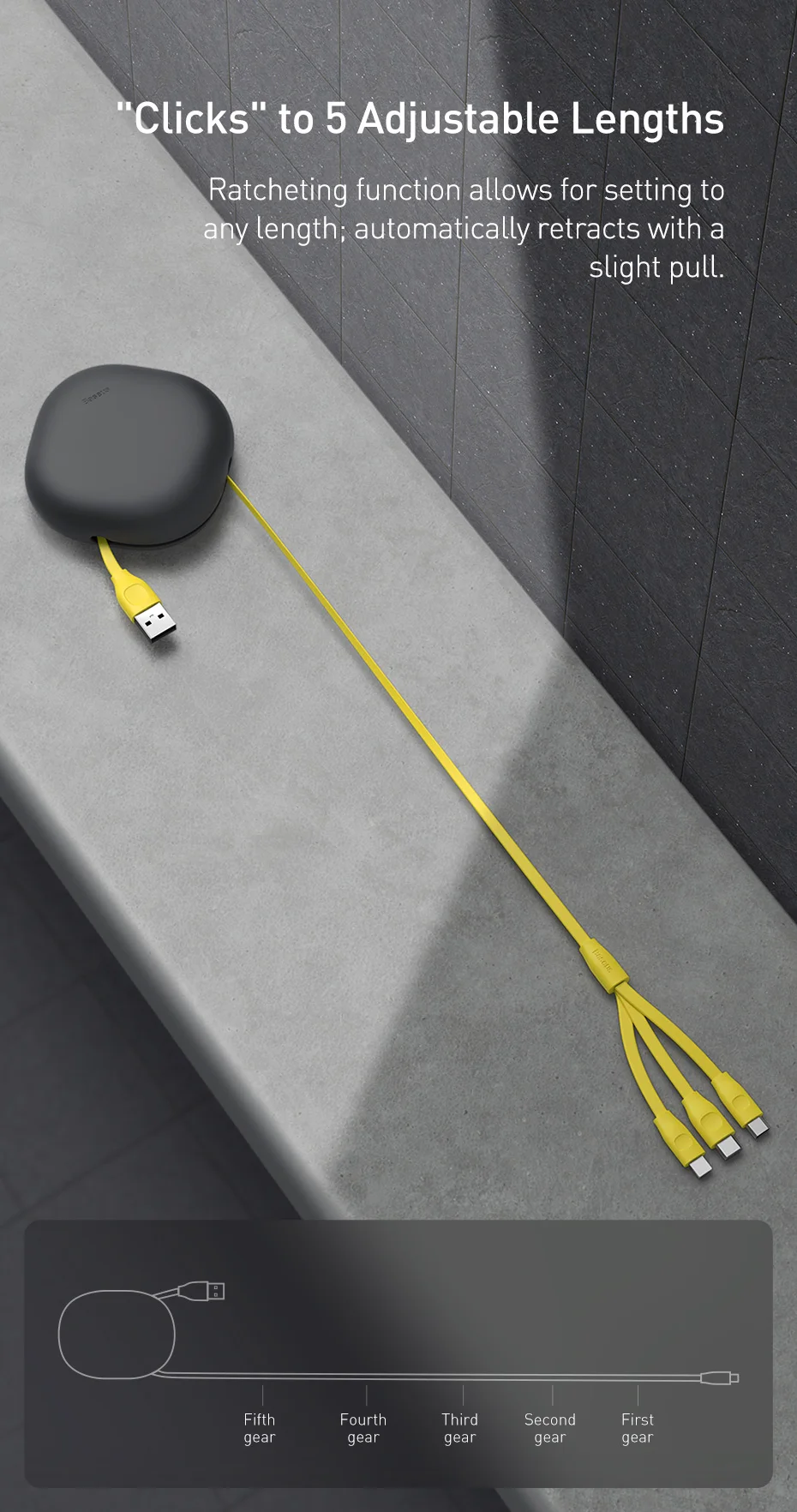 Cabo USB Retrátil Silicone - Imagem 12