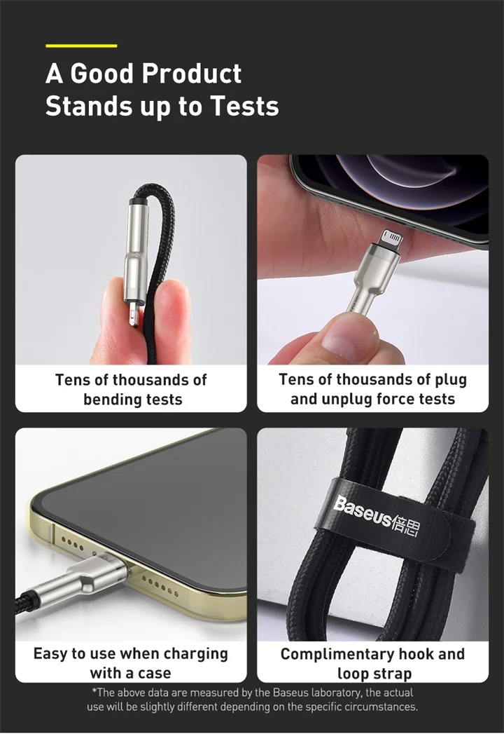 Cabo USB para Lightning Cafule Metal 2.4A - Imagem 17