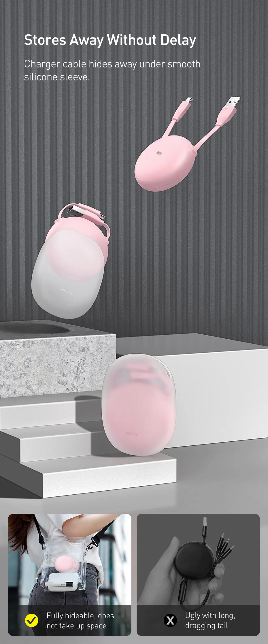 Cabo USB Retrátil Silicone - Imagem 14