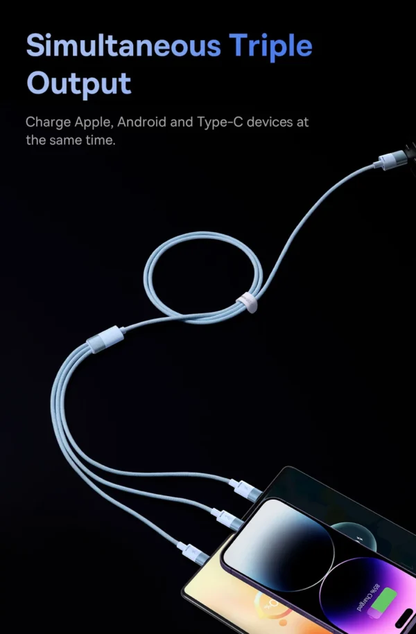 Cabo 3 em 1 USB de Carregamento Rápido 1,2m StarSpeed - Imagem 13