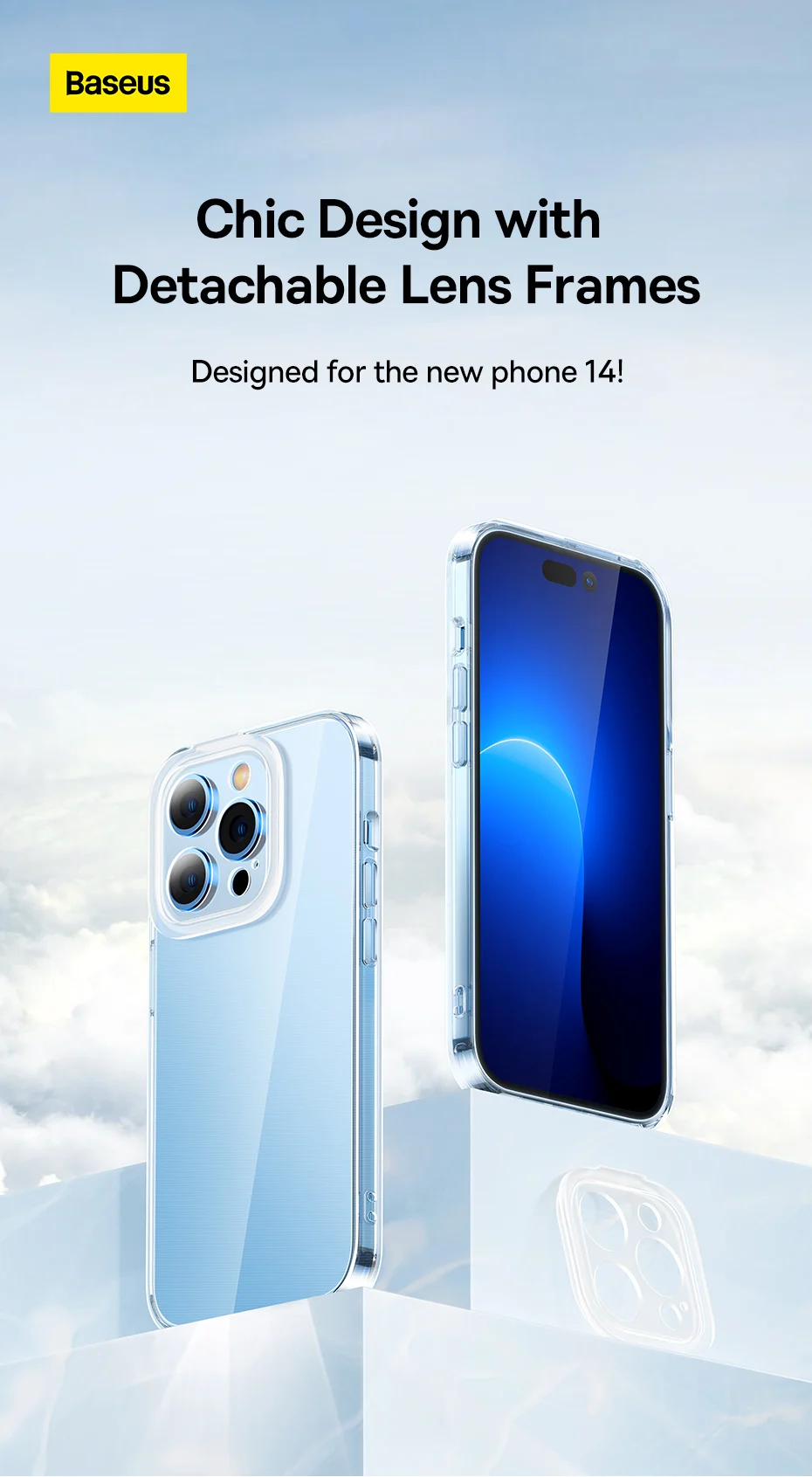 Capa Transparente para iPhone 14 com Protetor de Lente Destacável - Imagem 8