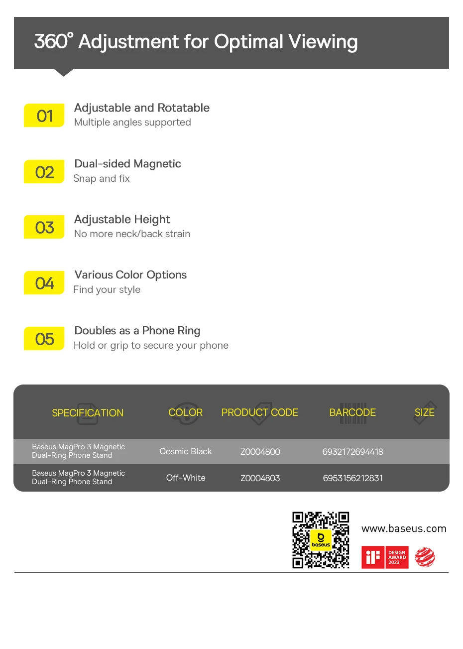 Suporte Magnético para Telefone com Anel Duplo MagPro 3 - Imagem 23