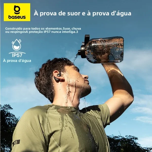 Fone de Ouvido Bluetooth 6.0 Orelha Aberta Eli Sport 2 Baseus - Imagem 6