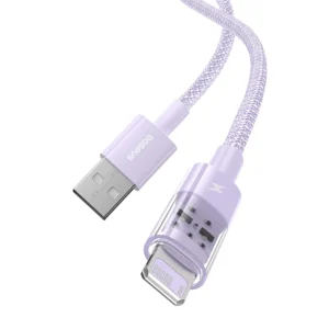 Cabo USB C para Lightning Carregamento Rápido Gem - Roxo