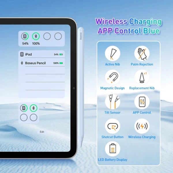 Azul - Carregamento Sem Fio - Controle por APP