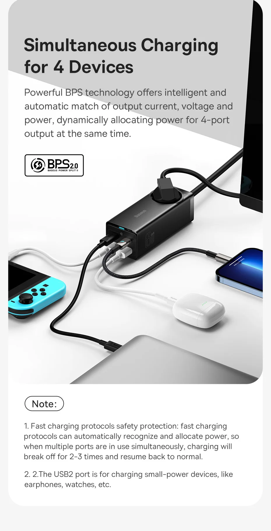 Estação de Carregamento 65W GaN - Imagem 19