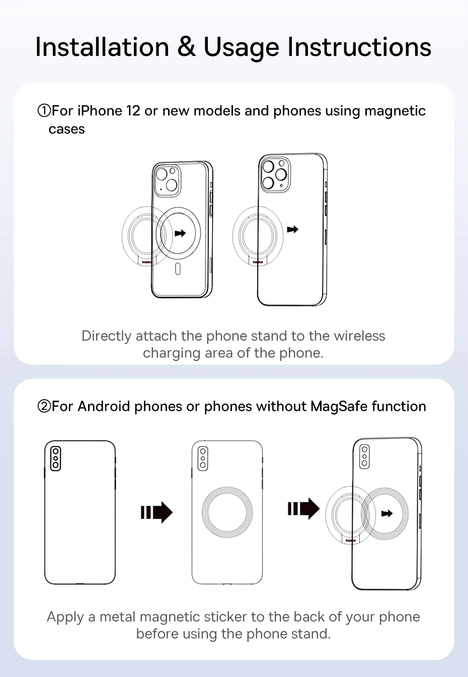 Suporte Magnético para Telefone com Anel Duplo MagPro 3 - Imagem 19