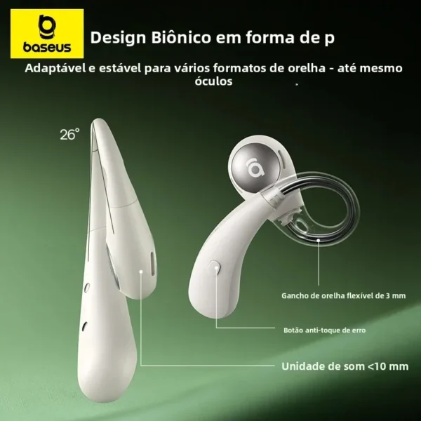 Fone de Ouvido Bluetooth 6.0 Orelha Aberta Eli Sport 2 Baseus - Imagem 4