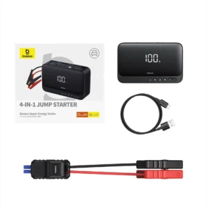 Auxiliar de Partida e Compressor Portátil 600A - Preto