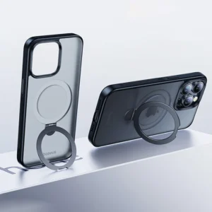 Capa Magnética com Suporte Integrado Baseus para iPhone - Preto Fosco
