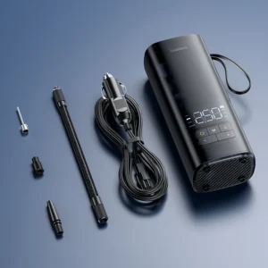 Compressor de Ar Portátil SuperMini Mega com Duplo Cilindro - Preto