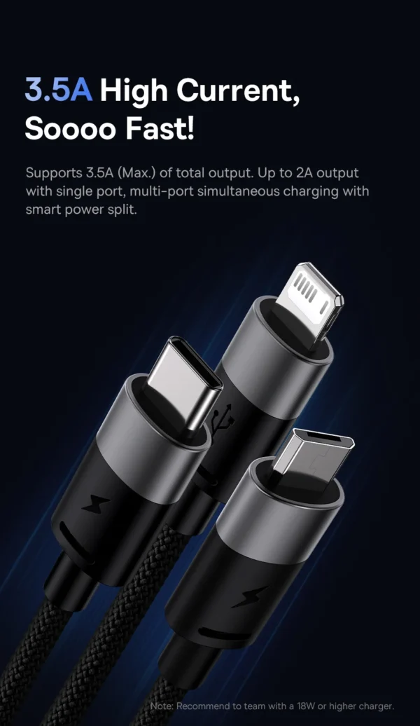 Cabo 3 em 1 USB de Carregamento Rápido 1,2m StarSpeed - Imagem 15