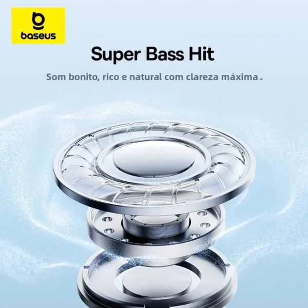 Headset Sem Fio Bass BH1 Lite Baseus - Imagem 5